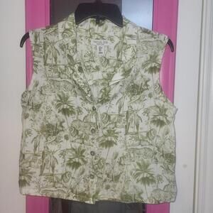 Rachel Zoe 100% Linen midi skirt and vest set